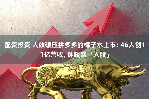 配资投资 人效碾压拼多多的椰子水上市: 46人创11亿营收, 钟睒睒「入股」